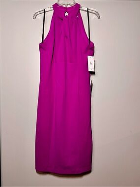 julia jordan Sleeveless High-Neck Sheath Dress - Fuchsia